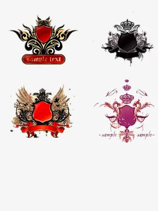 红色的盾牌免抠