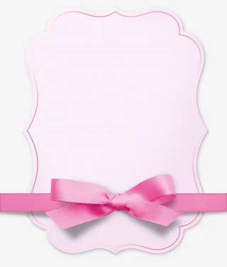 三八节装饰粉色蝴蝶结卡片插图免抠