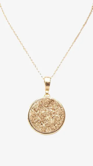 黄金吊坠项链免抠