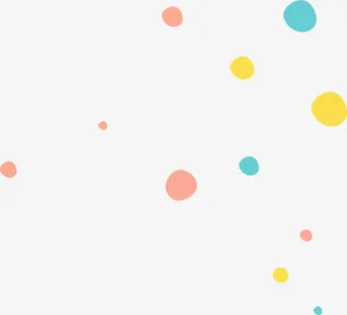 彩色圆点漂浮免抠