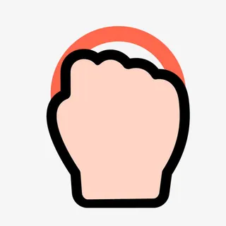 点击的手势图标icon图标箭头免抠