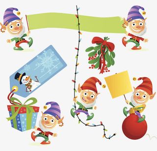圣诞节小精灵免抠