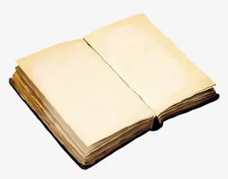 翻开的古书免抠