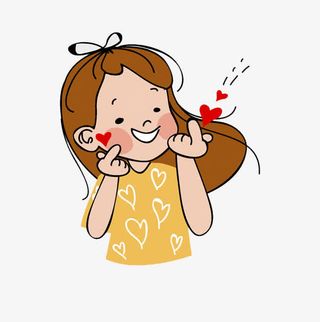 比心女孩免抠