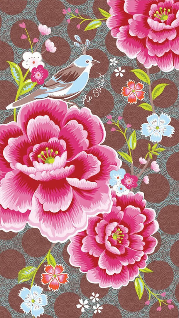 喜鹊刺绣花纹纹理免抠
