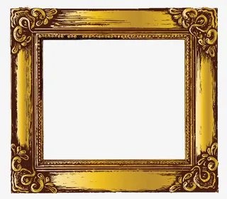 金色镂花相册夹免抠