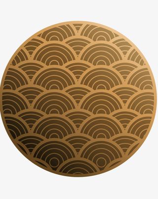 棕色手绘圆形祥云素材免抠