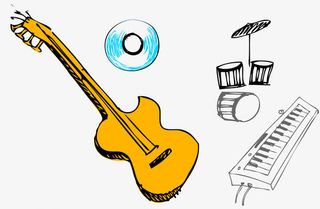 卡通乐器免抠