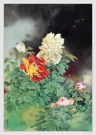 邹传安国画集缤纷色彩免抠