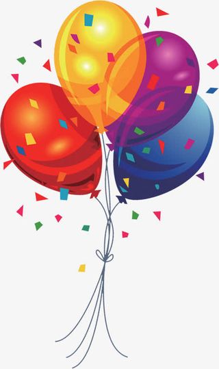 彩色光效气球圣诞装饰免抠