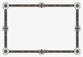 中国风线条纹理式边框免抠