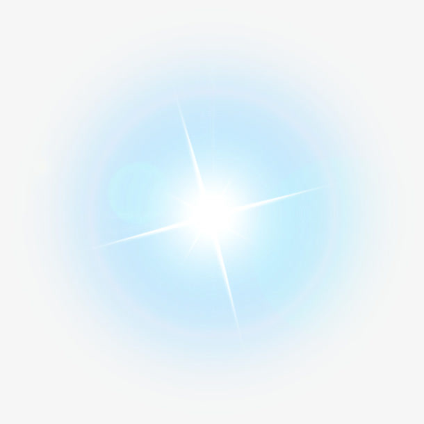 蓝色卡通星光七夕情人节免抠