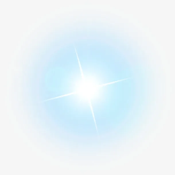 蓝色卡通星光七夕情人节免抠