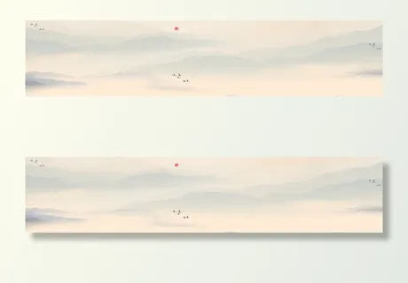 古风水墨大雁往南飞高清复古中国风背景