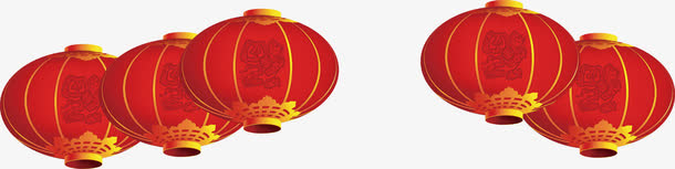 中国风大红灯笼中秋免抠