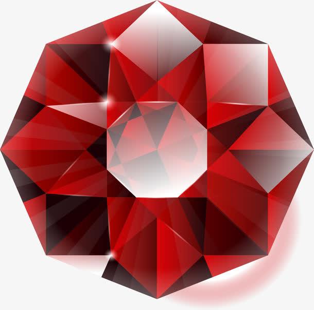 切割面红宝石免抠
