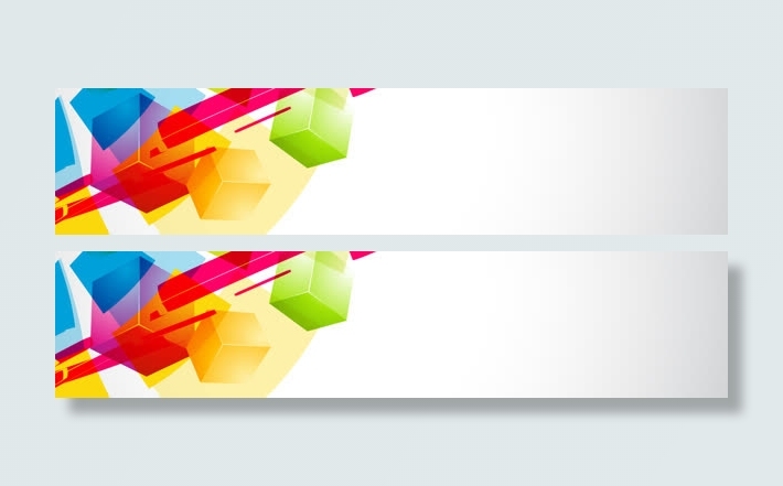 潮流绚丽横幅花纹背景