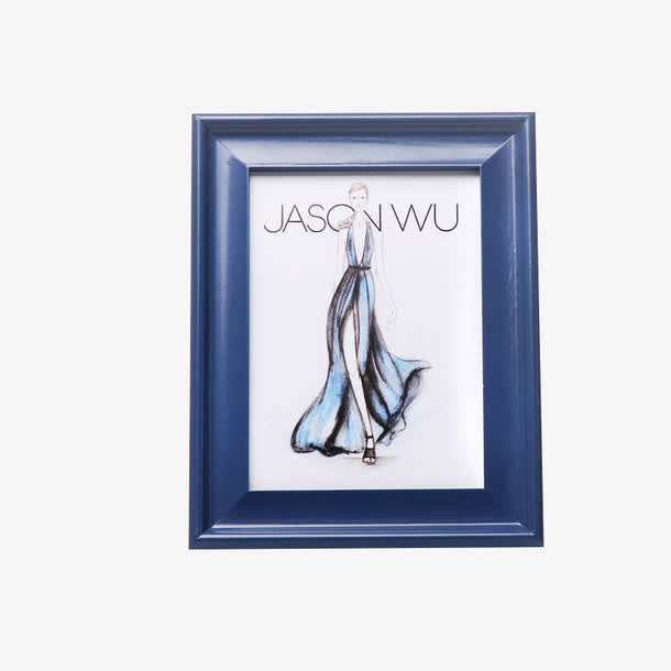 欧式实木奖状框免抠