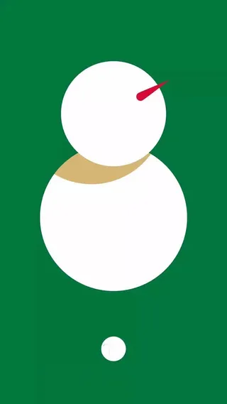 扁平绿色雪人H5背景高清