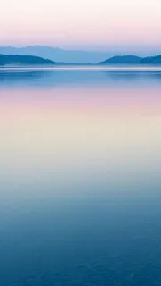 浪漫粉色渐变湖面风光H5背景素材高清