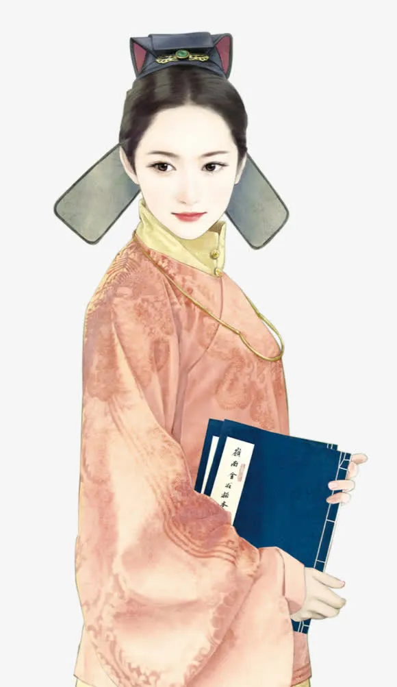 古风美女书童免抠