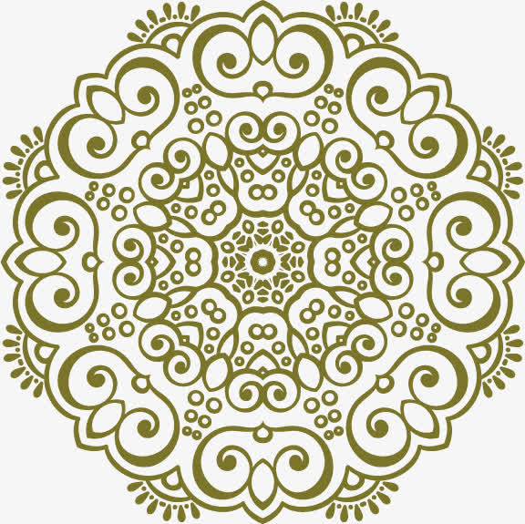 欧式古典线条花纹矢量素材免抠