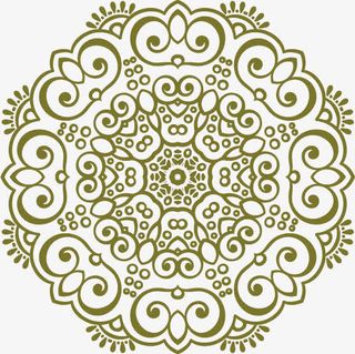 欧式古典线条花纹矢量素材免抠