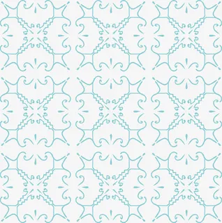 蓝色线条花纹免抠