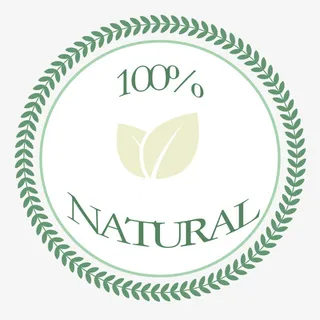 100%纯天然绿色圆形图标免抠