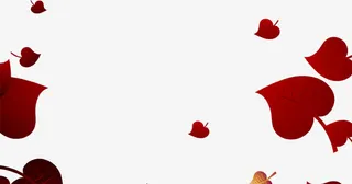 绿色落叶简历底纹免抠