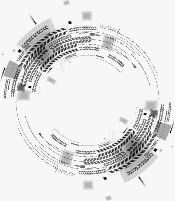 矢量水墨素材素材  科技感几何免抠