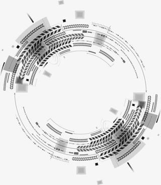 矢量水墨素材素材  科技感几何免抠