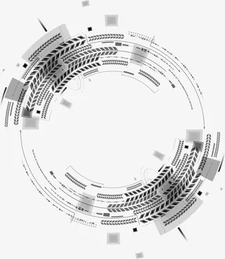矢量水墨素材素材  科技感几何免抠