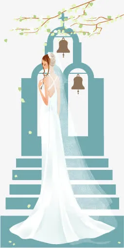 唯美漂亮的婚纱新娘免抠