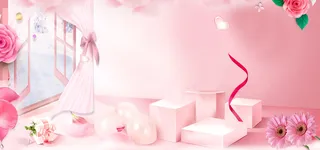 梦幻立体粉色背景高清