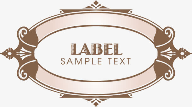 手绘几何边框字母元素免抠