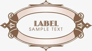 手绘几何边框字母元素免抠