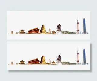 中国风海报免抠