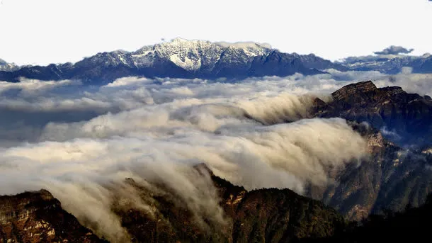 四川牛背山云海十三免抠