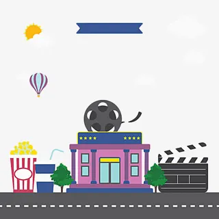 卡通电影院场记牌免抠