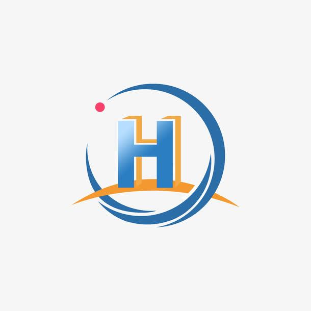 H字母LOGO免抠