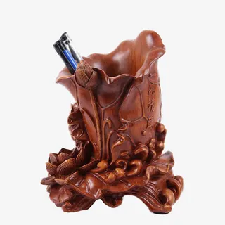 雕花个性笔筒免抠 雕花个性笔筒免抠