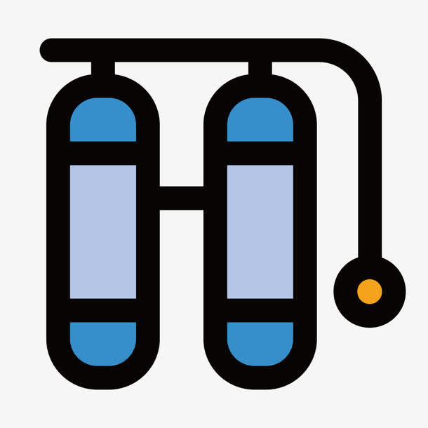 蓝色氧气瓶免抠