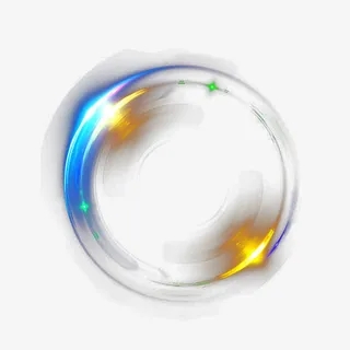 手绘创意圆形光环免抠图免抠