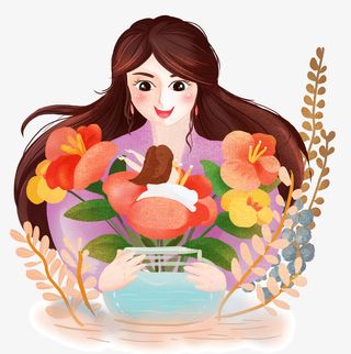 三八妇女节平面促销节日女妇女节  红色免抠