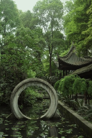 绿色植物树木古建筑免抠