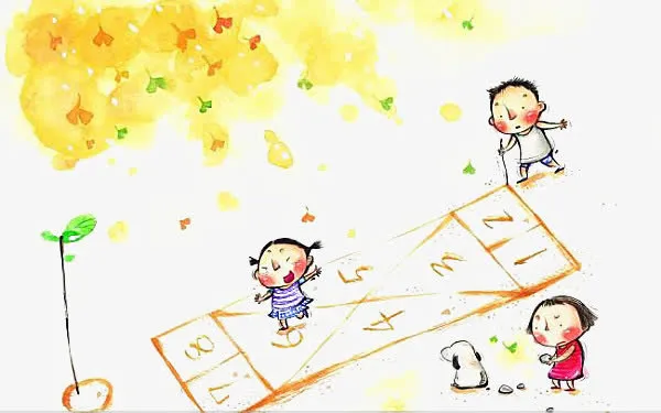 玩耍的小孩子免抠