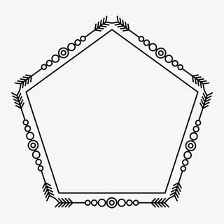 五边形边框免抠