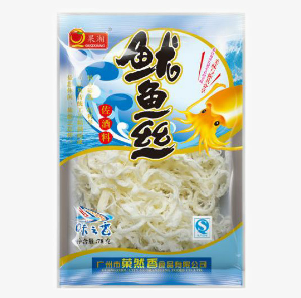 白色佐酒料鱿鱼丝免抠