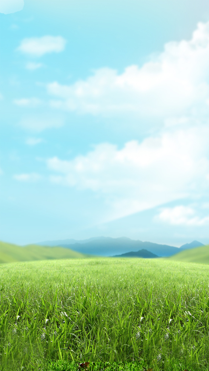 简约春天天空H5分层背景高清文艺清新背景